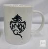 NEW HJOCMLE 30oz Ceramic Coffee Mugs Set of 2 &ndash; Skull Rose & Tribal Wolf Art &ndash; - 3
