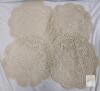 4 NEW Kilofly Crochet Cotton Lace Placemats, Set of 4, 11.25" Round, Cream