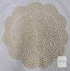 4 NEW Kilofly Crochet Cotton Lace Placemats, Set of 4, 11.25" Round, Cream - 2