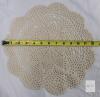 4 NEW Kilofly Crochet Cotton Lace Placemats, Set of 4, 11.25" Round, Cream - 3