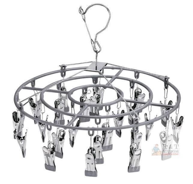 New - Drying Rack Clothing with 24 Clips