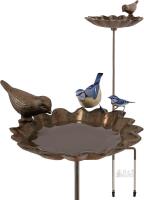 New WILDLIFE FRIEND Frost-Proof cast Iron Bird Bath, with Plug-in Rod