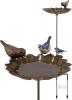 New WILDLIFE FRIEND Frost-Proof cast Iron Bird Bath, with Plug-in Rod