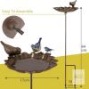New WILDLIFE FRIEND Frost-Proof cast Iron Bird Bath, with Plug-in Rod - 2