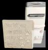 Litter Locker II 18.25" Tall With Partial Refill (No Scoop), 12" &times; 12" Resin Garden Pet Plaque " You Left Your Paw Prints On My Heart " With Chips