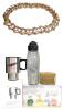 As-New Pier One 4pc Shot Glasses Set, 14oz Stainless Steel Double Walled Travel Mug System92, Air Canada Vacations Plastic Water Bottle & Vintage Avon Goldtone Crystal Bracelet 7" Long
