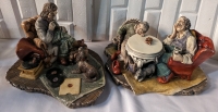 2 Vintage Naturecraft Congelton England Handpainted Stonecrafts