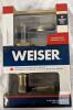 Weiser SmartKey Keyed Entry Lever Lockset, Satin Nickel, Grade 2, BHMA Certified, Microban