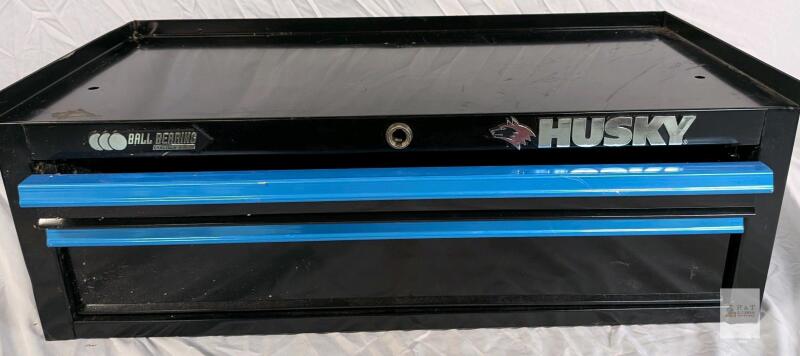 Husky 2-Drawer Metal Tool Chest with Ball-Bearing Slides and Lockable Design