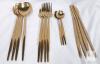 new 16-Piece Modern Gold Stainless Steel Flatware Set &ndash; Mirror Finish, 4 Place Settings, Minimalist Design