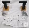 Miyili B02BG2 Bathroom Towel/Coat Hooks, 2-Pack, Black & Gold, Stainless Steel