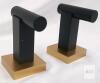 Miyili B02BG2 Bathroom Towel/Coat Hooks, 2-Pack, Black & Gold, Stainless Steel - 2