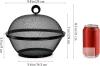 New 2-Pack Mesh Fruit Bakset with Lid, 10 Inch Wire Food Cover Protective Produce Holder Covered Fruit Bowl, Metal Vegetable Strainer for Kitchen Countertop, Black - 2