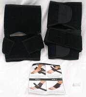 Kecartu 2 Pack Adjustable Ankle Brace, Elastic OK Fabric, Black, Velcro, Fits Most,