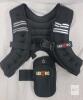 LEK&Auml;RO 12lb Adjustable Weighted Vest with Reflective Stripes & Detachable Phone Pouch, Black