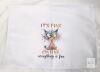 Microfiber Kitchen Towel 16"x24" &ndash; Cartoon Cat "It's Fine, I'm Fine" Novelty Print, White