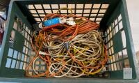 Assorted Heavy-Duty Extension Cords, 5 Pack, Orange/Yellow/White, 3-Prong, 5-50 ft, Mixed Gauge