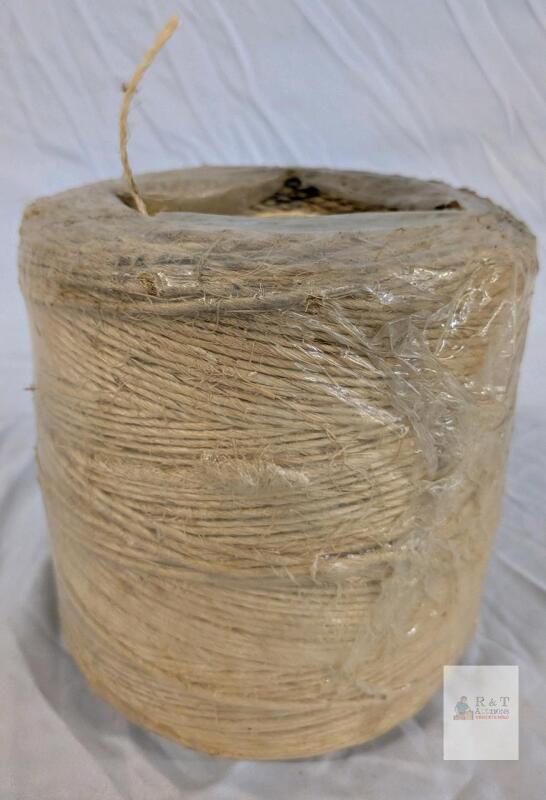Large Natural Jute Twine Spool, Approx. 1/8" Diameter, 8"x8.5", Factory Wrapped, 3000&ndash;4000 ft