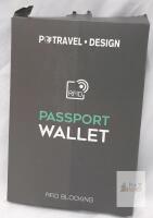 RFID-Blocking Passport Wallet, PT Travel Design, 420D Nylon, Holds 2-3 Passports, Adjustable Strap