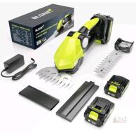 New - Blskb 2-in-1 Cordless Hedge Trimmer w/Two (2) 20v Batteries & Fast Charger 2 in 1 Grass Trimmer & Bush Trimmer Battery Powered . Retail $80