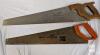 Sandvik 277 Tradition 25" 7 TPI Swedish Hand Saw w/ Hardwood Handle & 20" Plastic Handle Saw