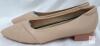 new Indxsious WSD791 Women's Beige Pointed Toe Loafers, Slip-On, Size EU 43, Block Heel, New - 2