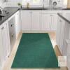 New Hargiis Kitchen Rug, Rubber Non Slip Kitchen Rugs Washable, Absorbent Runner Mat for Floor, Machine Washable Standing Mats for in Front of Sink, Laundry, Entryway, Hallway (Dark Green, 71" &times; 35")