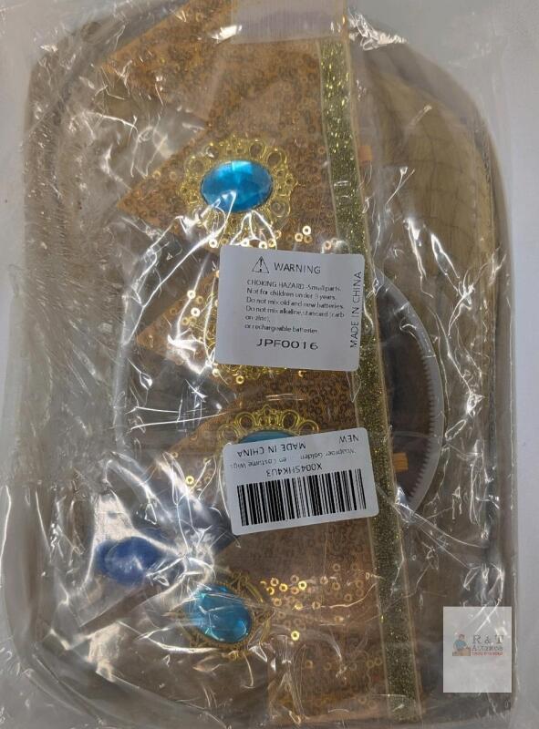 Blonde Princess Costume Wig Set with Gold Crown, Long Hair, Child Size, New in Package