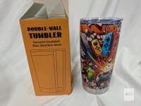 20oz Double-Wall Stainless Steel Gamer Tumbler with Controller Artwork and Original Box