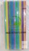 KAOSHENG 200-Count Multi-Color Disposable Plastic Straws, 7.87" x 0.236"