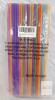 KAOSHENG 200-Count Multi-Color Disposable Plastic Straws, 7.87" x 0.236" - 2