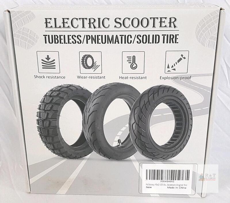 Felistory 10x2.125 Solid Tire, Black, Fits Xiaomi & Ninebot Electric Scooters, DIY Install