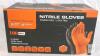 Orange Nitrile Gloves, Diamond Texture, Powder-Free, EN 374-5 Certified, 100/Box