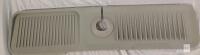 Light Grey Plastic Sink Drainboard Tray, 23.5" x 15", Dual Drying Areas