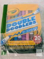 Crayola Double Doodlers Dual-Ended Washable Markers, 20 Colors, 10 Pack, Original Packaging