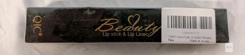 QIC Beauty Lipstick & Lip Liner Combo, 11# Pumpkin, Dual-Ended, Waterproof, Matte Finish