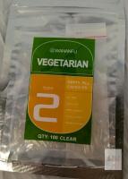 Wananfu Vegetarian Size 2 Empty Pill Capsules, 100 Count, HPMC, Clear, Non-GMO, Halal, Kosher