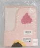 Pink Contour Toilet Rug 24"x20", Non-Slip Backing, Polyester Microfiber, Multicolor Design, New - 2