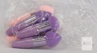 6-Piece Makeup Sponge Applicator Pen Set &ndash; Purple & Pink