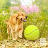 New Pomeat Big Tennis Ball for Dogs Inflatable Giant Tennis Balls Pet Chew Toy<br/>