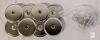 Rare Earth Neodymium Cup Magnets, 1.26" Diameter, 30lb Pull, Mount Screws, Set of 8,