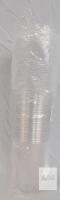 20 oz Clear Plastic Parfait Cups with Sip Lids, PET, 25 Pack,