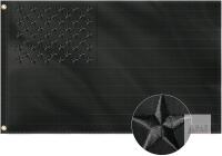 New Black American Flag 3x5 Ft - Embroidered Stars and Sewn Stripes, Made from Heavy Duty Nylon - All Black US USA america flag, UV Protection Perfect for Outdoors