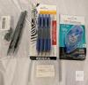 Zebra Sarasa Dry X20 Blue Gel Pens 0.7mm 4-Pack, Tombow Mono Glue Tape, 1000 Clear Earring Backs
