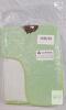 NIGON WS1 24"x20" U-Shaped Toilet Rug, Light Green Frog, Non-Slip Backing, - 2