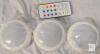 Wireless LED Puck Lights Set of 3, Multicolor, Remote, 4 in, Dimmable, Timer