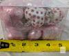 Shatterproof Pink & White Heart and Egg Shaped Christmas Ornaments 16-Pack, Glitter Polka Dot Design - 2