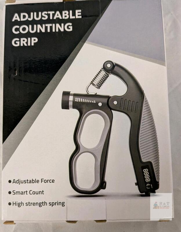 PowerGrip Adjustable Counting Grip, 10&ndash;150 kg Resistance, Digital Counter, Ergonomic Design