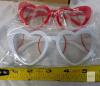 NEW Heart-Shaped Baseball Stitch Novelty Sunglasses Red & White - 2
