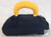 Navy/Yellow DETOLA Makeup Bag RH2502 &ndash; Soft Padded Travel Cosmetic Case with Handle, Zipper Closure - 2